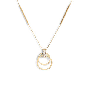 Collar con colgante abierto de cristal, más colores disponibles - Product Image 5