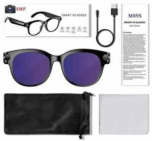 M89S <b>Smart</b> Sunglasses Photo Video Recording Eye Glasses AI Translator Audio <b>WIFI</b> <b>Smart</b> Glasses with 800W <b>Camera</b> - Product Image 1