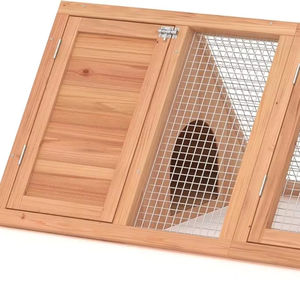 Tavuk kümesi ahşap küçük tavuk kümesi 2 tavuk tavşan kafesi bıldırcın kümesi tavşan kafesleri açık w/havalandırma teli - Product Image 1