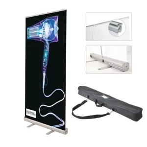 Chinese Fabriek Easy Set Up Draagbare Roll Up Banner Staan Display Pull Up Stand Roll Intrekbare Banner Roll Up Stand banner