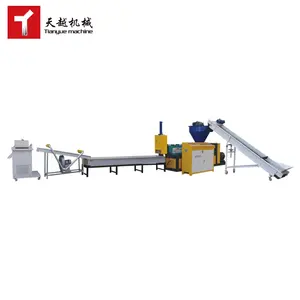 TIANYUE advanced structure plastic pet polystyrene bottle flakes squeezing granulator recycling machine