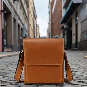 Boshiho - Bolso Clásico Personalizado para Hombre, de Cuero Genuino, Portátil, Cuadrado, Bandolera, Bolso de Mensajero, Bolso Cruzado - Product Image 6