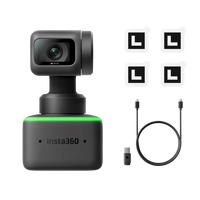 Insta360 Link 4K HDR web kamerası ile 1/2 "sensör AI izleme gürültü önleyici mikrofonlar jest kontrolü ve modları kamera