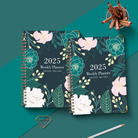 Cahier de notes en papier à spirale A5 à couverture personnalisée avec impression 2024 Agenda Journal Agenda Quotidien Hebdomadaire Mensuel Organisateur Planificateur Cahier