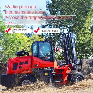 Montacargas Multifuncional de Cuatro Ruedas con Tracción en las Cuatro Ruedas, Integrado, de 3, 4, 5 y 6 Toneladas, para Construcción, Almacén, Manipulación y Apilamiento - Product Image 4
