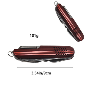 سكين جيب متعدد الوظائف قابل للطي 11 في 1 بمقبض من الفولاذ المقاوم للصدأ للتنزه والتخييم والأنشطة الخارجية - Product Image 2