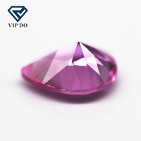 3*5mm-10*14mm taille de poire à facettes 2 # pierres précieuses en vrac en corindon rose en forme de poire 2 # pierres précieuses en corindon rose saphir
