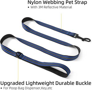 Conjunto de Correa y <span class=keywords><strong>Collar</strong></span> para Perro de Nailon Acolchado Suave, Ajustable, con Hebilla de Seguridad Resistente y Duradera, de Lujo, para Pasear - Product Image 3