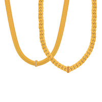 Collier en acier inoxydable style européen-américain avec chaîne de perles épaisses, design à maillons épais, simple et polyvalent, unisexe, pour couple