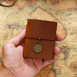 Promotional Traveler's Notebook with 2 Refills <b>Mini</b> Edition Handmade Loose-leaf Notepad Cowhide Pocket Diary Dowling Paper - Product Image 3