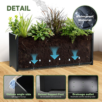 JH-Mech Grand bac à plantes multifonctionnel surélevé avec pieds de support, trous de drainage, montage facile, bac à plantes en acier pour extérieur