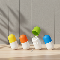 Flacon vide en plastique HDPE blanc de 60 ml avec bouchon coloré