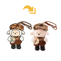 Porte-clés en peluche mignon en forme d'agneau, personnalisable avec logo, souvenir d'événement, cadeau d'anniversaire ou de fêtes, vente en gros, production sur mesure ODM OEM