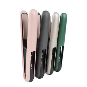 Portable 2 in 1 Private Label <strong>Hair</strong> Styling Tools Wireless Flat Iron Cordless <strong>Mini</strong> Fast Heat Ceramic <strong>Hair</strong> <strong>Straightener</strong> - Product Image 1