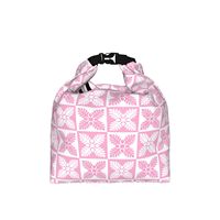 Sac à déjeuner isotherme personnalisable, mignon, portable, imperméable et réutilisable, avec fermeture à enroulement, motif Ulu rose style Hawaï