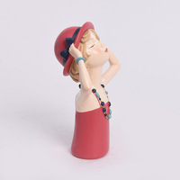 Statue de Buste de Fille Moderne en Résine Nordique pour Décoration Créative de Salon