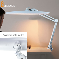 Lampe de bureau LED à pince avec bras articulé flexible et long pour l'étude, le bureau, le nail art, la lecture, et la protection des yeux – Lumière de travail