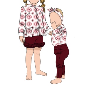 Automne extérieur porter un chemisier chaud et un pantalon ensemble automne Style soeur-frère confortable famille-ensemble de vêtements - Product Image 4