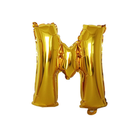 Ballon en aluminium XXL en forme de lettre M doré, gonflable à l'hélium ou à l'air, idéal pour les anniversaires, mariages, célébrations et fêtes - Vente en gros Shunjiang