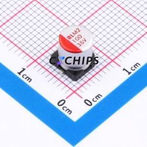 Condensateur solide SMD JBLM2101M035C077RTM 100µF 35V, D6.3xL7.7mm 20% 1.87A100kHz - Product Image 1
