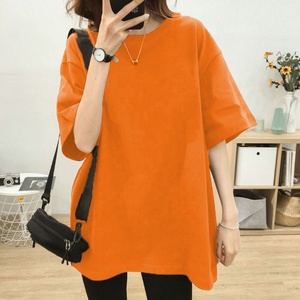 Wholesale Oversize Blank Top Women Tees Cropped Plain Designer T <b>Shirt</b> for Women - Product Image 4