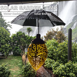 Lámpara Decorativa de Jardín LED con Energía Solar, IP65 Impermeable, Farol Colgante de Hierro, Funciona con Batería, para Iluminación de Patio y Paisaje - Product Image 2