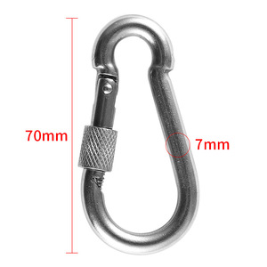 Kit de accesorios para colgar hamacas de acero inoxidable con mosquetones y tornillos para uso en exteriores - Product Image 5