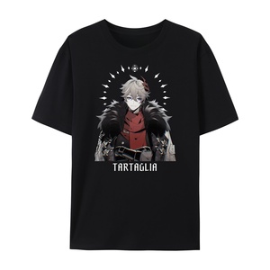 T-shirt décontracté unisexe pour homme, coupe régulière, en coton tricoté imprimé, personnalisé pour la série Eleven Fatui Harbingers, respirant - Product Image 5