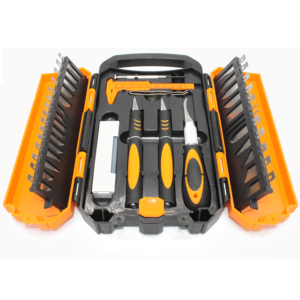 Ensemble de couteaux à sculpter le bois, couteau en acier SK5, ciseau de détail, couteau artisanal, ensemble de 37 pièces, graveurs - Product Image 1