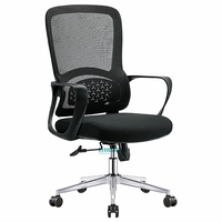 Chaise de bureau pivotante avec mousse à mémoire de forme et tissu ergonomique pour la maison, les cadres, les ordinateurs, les invités et les réunions