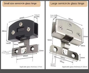 Puerta Abatible de Vidrio Templado sin Marco con Bisagras de Aleación de Zinc, Apertura de 180 Grados, Sin Perforación, Fácil Instalación, Diseño Moderno - Product Image 6
