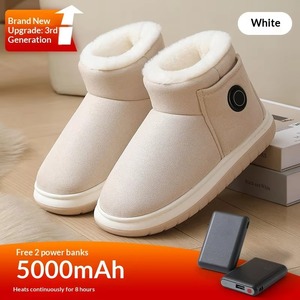 Zapatos de Algodón Unisex Recargables con Calefacción Eléctrica de Grafeno, Antideslizantes y con Regulación de Temperatura para Invierno - Product Image 4