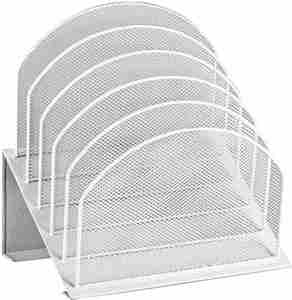 5 Section Office Desktop <b>Document</b> Sorter Desk <b>File</b> Holder the Mesh Collection, Inclined <b>File</b> Rack Office Desk Organizer - Product Image 1