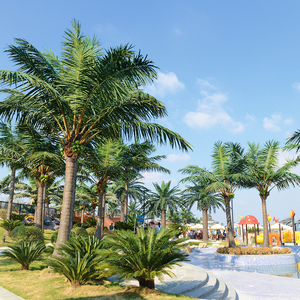 Palmera <span class=keywords><strong>Artificial</strong></span> de Fibra de Vidrio Personalizada, Resistente a los Rayos UV, Ignífuga, Palmera de Coco Hawaiana Real, Decoración de Paisajes para Hoteles - Product Image 3