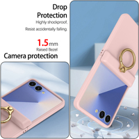 Casing HP Anti-Shock dengan Ring Holder dan Pelindung Layar untuk Samsung Z Flip 8 7 6 5 4 3 (Barang Baru)