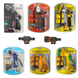 Portable Handheld Multi Gear Water Outlet Nozzle Rubber Coated Comfort <b>Grip</b> Cleaning Sprayer For Outdoor Indoor Use - Product Image 6