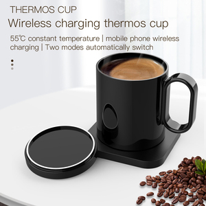 Taza Calentadora de Leche para Café, de Cerámica, con Carga Inalámbrica Inteligente y Control de Temperatura, con Carga para Teléfono Móvil - Product Image 3