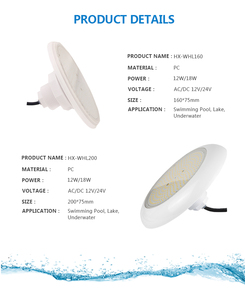 1-1/2 Pulgadas Vinilo <span class=keywords><strong>Piscina</strong></span> Fibra De Vidrio RGB Impermeable Sumergible 18W Resina Relleno <span class=keywords><strong>Piscina</strong></span> Spa Lampara LED - Product Image 5