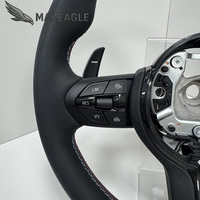 Volant de voiture en cuir noir intégral pour BMW M2 M3 M4 M5 M6 F30 F10 F35 F22 E46 E90 E92 F10 F30 F32 E60 Series