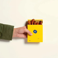 Caja de Cartón Perforada con Relieve Personalizado, Ecológica y Fácil de Abrir, para Chips de Plátano, Sushi y Aperitivos