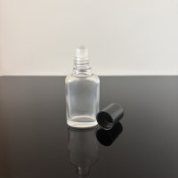 Flacon en verre transparent de 20 ml pour parfums, huiles essentielles, lotions, sérums de soin, avec bouchon à vis en plastique, accessoires pour diffuseur à bâtonnets, scintillant