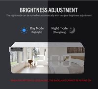 Jam meja cermin Led digital, dekorasi hadiah modern meja alarm snooze alarm untuk rumah kantor