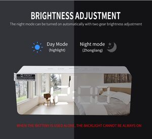 Hot Bán Trang Trí Quà Tặng Bàn Hiện Đại Bảng LED Kỹ Thuật Số Báo Lại Báo Động Gương Đồng Hồ Cho Nhà Văn Phòng - Product Image 4