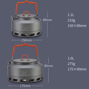 1.1L/1.6L Aluminum Alloy Ultralight Portable Quick-heat Outdoor Teapot Travel Picnic Cooking <strong>Camping</strong> <strong>Kettle</strong> - Product Image 2