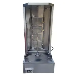 Machine à viande rôtie/machine à fabriquer des shawarma/cuisinière à barbecue à gaz rotative automatique commerciale