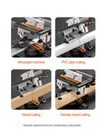 Nouvelle scie à table multifonctionnelle pour le travail du bois, scie sans poussière pour la maison, machine à découper le bois massif, le composite et le stratifié