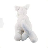 Animal en peluche renard blanc créatif poupée réaliste câlin bébé jouet cadeau d'anniversaire ornement coton
