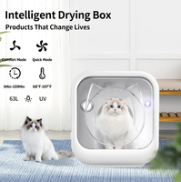 Séchoir intelligent moderne et luxueux pour animaux de compagnie, alimenté par courant alternatif, en plastique ABS écologique et antibactérien, pour chiens et chats, sans parfum