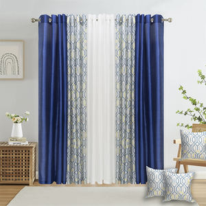 Stock d'usine 100% polyester Motif floral Haute occultation Design luxueux Rideaux pour salon - Product Image 3