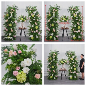 Arco Floreale DKB per Matrimoni, Decorazione per Sfondo a Tema Foresta Verde, Arco con Fiori Artificiali e Piante - Product Image 3